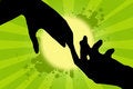 Free A Hands At Green Stock Image - 4429641