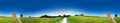 Free Circular Panorama And Ruins Of Lock Royalty Free Stock Photo - 4446935