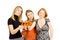 Free Three Girls With Glasses Of Wine Celebrating Royalty Free Stock Photo - 4452975