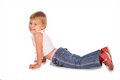Free Little Beautiful Girl Lie Stock Photo - 4484490
