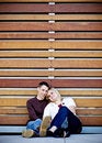 Free Young Couple In Slats Royalty Free Stock Image - 4498626