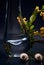 Free Two Seashells And Glass Vase With Stem On Gray Royalty Free Stock Images - 4490219