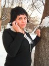 Free The Girl Speaks By Phone Stock Photography - 450612