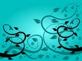 Free Cyan Blue Floral Background Royalty Free Stock Images - 4517779