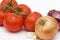 Free Tomatoes Onions And Garlic Royalty Free Stock Images - 4511079