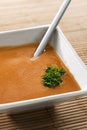 Free Tomato Soup In Square Bowl. Stock Images - 4550524