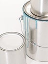 Free Close Up Of Two Qaurt And One Gallon Paint Cans Royalty Free Stock Photography - 4552837