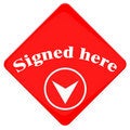 Free Signed Here Label Stock Photo - 4558840