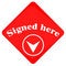 Free Signed Here Label Stock Photo - 4558840