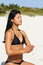 Free Woman Doing Yoga On The Beach Royalty Free Stock Photography - 4565257