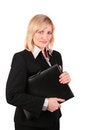 Free Middleaged Businesswoman With Black Folder Royalty Free Stock Photography - 4578167