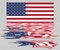 Free USA / US Flag With Reflection Stock Images - 4577004