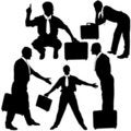 Free Manager With Briefcase - Silhouettes Stock Image - 4606731