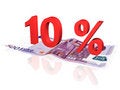 Free 3d Rendered Percentage On Euro Banknote Stock Images - 4608094