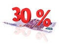 Free 3d Rendered Percentage On Euro Banknote Royalty Free Stock Photo - 4608125