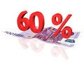 Free 3d Rendered Percentage On Euro Banknote Stock Photography - 4608162