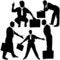 Free Manager With Briefcase - Silhouettes Stock Image - 4606731