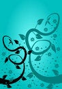 Free Cyan Floral Background Stock Images - 4612674