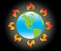 Free Earth On Global Warming Stock Image - 4614341