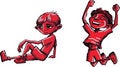Free Jumping Boy And Thinking Boy Stock Photography - 4617262