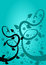 Free Cyan Floral Background Stock Images - 4612674