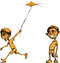 Free Sad Boy And Boy Flying Kite Royalty Free Stock Image - 4617346