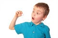 Free Boy Hold Pill In Hand Royalty Free Stock Photography - 4658887