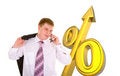 Free Percent Growth And Businessman Stock Photography - 4662012