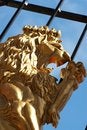 Free A Golden Lion On A Cast Iron Gate Stock Photos - 4663263