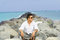 Free Cool Guy On The Rocks Stock Images - 4677354