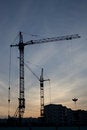 Free Silhouette Of The Crane Royalty Free Stock Photos - 4680248