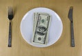 Free Money On The Plate Stock Image - 4696861