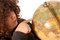 Free Boy Finger Pointing On World Globe Royalty Free Stock Photography - 4694147