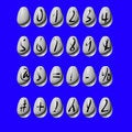Free 3D White Egg Symbols 1 Royalty Free Stock Photography - 478177
