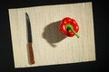 Free Red Bell Pepper And Knife Stock Photos - 4703673