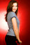 Free Woman Over Red Background Stock Images - 4704154