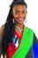 Free African Girl Wrapped In A Colorful Shawl Royalty Free Stock Photos - 4707268