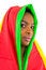 Free African Girl Wrapped In A Colorful Shawl Royalty Free Stock Photography - 4707277