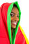 Free African Girl Wrapped In A Colorful Shawl Royalty Free Stock Photography - 4707297