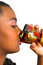Free Lady With A Colorful Wooden Goblet Stock Photos - 4707353