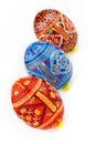 Free Three Russian Tradition Easter Eggs Diagonally Stock Images - 4719934