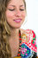 Free Gorgeous Young Lady With A Wooden Doll Stock Photography - 4717422