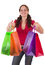 Free Young Woman Holding A Few Colorful Shopping Bags Stock Photography - 4721892