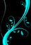 Free Cyan Blue Floral Background Stock Image - 4729701
