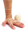 Free Hand Tied With Thread Stock Photos - 4735053