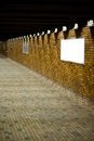 Free A Bricked Hallway With Blank Advertisement Boards Stock Photos - 4752043