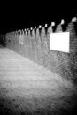 Free A Bricked Hallway With Blank Advertisement Boards Royalty Free Stock Photos - 4752058