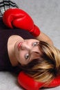 Free Girl In Boxing Gloves Stock Photos - 4753453