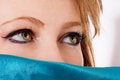 Free Blond Women With Silk Paranja Royalty Free Stock Photography - 4758417