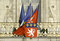 Free France; Lyon Or Lyons: Flags At The City Hall Stock Photos - 4765483
